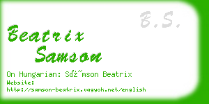 beatrix samson business card